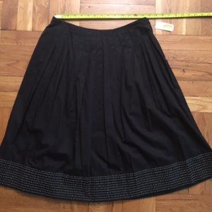 Talbots Skirt. Black with beaded bottom. Size 8